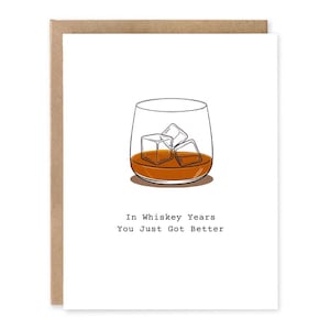 Carte d'anniversaire whisky, carte d'anniversaire pour lui, carte de papa, carte de femme