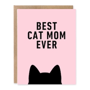 Meilleure maman chat de tous les temps, fête des mères, carte d'anniversaire du chat, carte de papa chat, carte de chat, carte de maman chat personnalisée, meilleure maman de chat de tous les temps