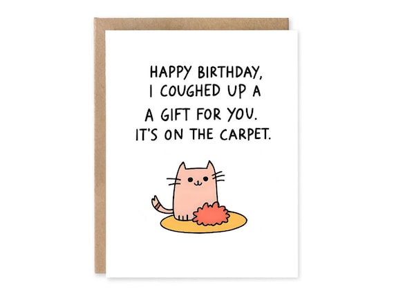 Cat Birthday card, 30th Cat Dad gift, Birthday card from the cat, funny cat dad birthday, cat mum birthday card, birthday card from the cat