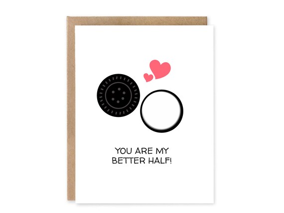 Half a Cookie you are my better half, cream icing cookie, Funny Valentines Day Card, Anniversary Card, Food Puns, Best Friend Card