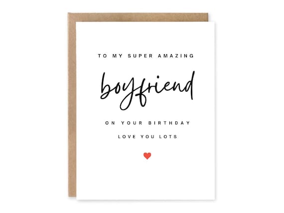 Boyfriend Birthday Card