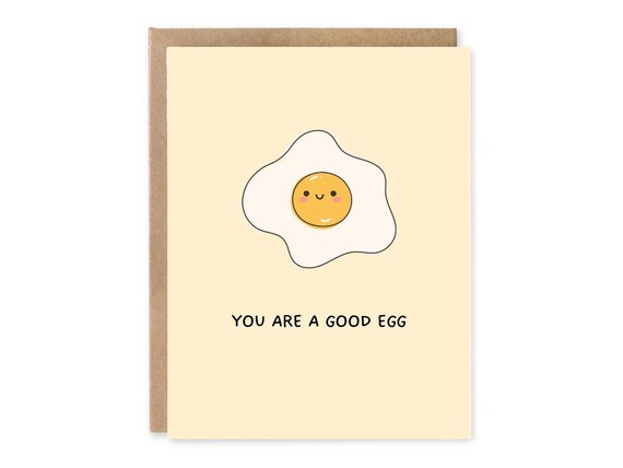 You are a good egg, cute thank you card, egg card, thank you card, food card, cute pun card