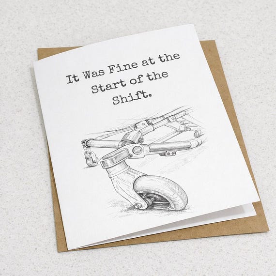 Funny EMS Greeting Card – “It Was Fine at the Start of the Shift” – Paramedic Humor – EMT Gift