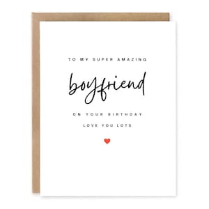 Carte d'anniversaire pour petit ami, carte de joyeux anniversaire pour petit ami, carte de joyeux anniversaire pour lui, cadeau d'anniversaire pour lui, carte-cadeau pour petit ami