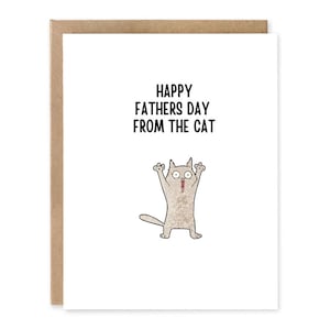 Joyeuse fête des pères avec un chat, carte drôle de fête des pères avec un chat, carte de papa de papa chat, cadeau pour papa chat, parent de chat, petit ami
