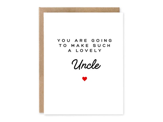 Uncle To Be Card, You Are Going To Make Such A Lovely Uncle, New Uncle Greeting Card, Personalized Card For Uncle To Be