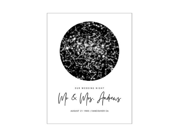 Married Map Print | Personalized Wedding Gift for Couple | Custom Newlywed Gift | Personalized Wedding Gift for Bride Groom