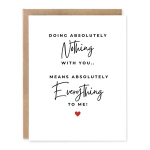 Carte pour petit ami, carte Tu veux dire tout, carte amoureux, carte de voeux vierge pour la Saint-Valentin, Saint-Valentin, cadeau pour lui, carte de mari