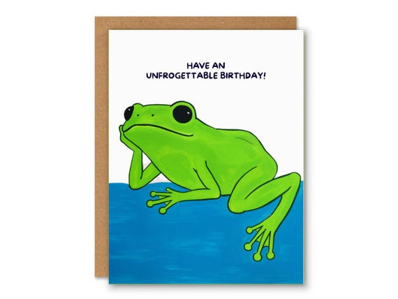 Have an Unforgettable Birthday!, Frog Birthday Greeting Card