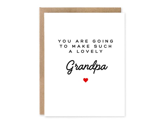 Grandpa To Be Card, You Are Going To Make Such A Lovely Grandpa, New Papa Greeting Card, Personalized Card For Grandpa To Be