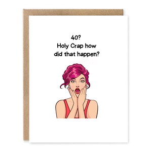 40e anniversaire, carte pour femme, carte pour soeur, carte pour mère, carte d'anniversaire pour vos 40 ans, carte pour ami, anniversaire important, meilleur ami