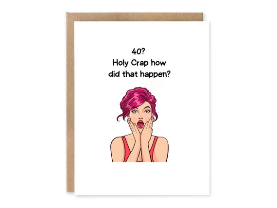 40th Birthday, Card for Wife, Card for Sister, Card for Mother, Turning 40 Birthday Card, Card for Friend, Milestone Birthday, Best friend