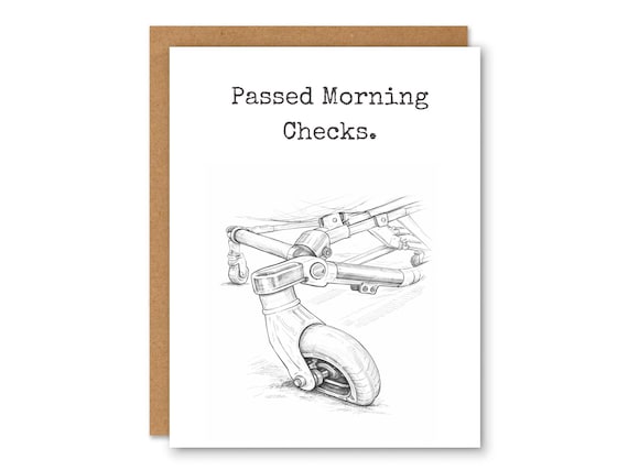 Funny EMS Greeting Card – “Passed Morning Checks” – Paramedic Humor – EMT Gift