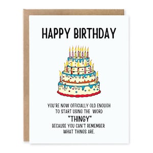Carte d'anniversaire drôle de vieillissement, carte d'anniversaire, on the Rocks, 60e anniversaire, carte de voeux, 65 anniversaire