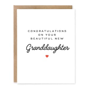 Carte personnalisée nouvelle petite fille, carte nouveaux grands-parents, carte bébé fille, carte nouveau bébé fille, félicitations aux grands-parents, carte nouveau-né