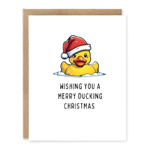 Carte de voeux drôle de Noël / En vous souhaitant un joyeux Noël, voeux de Noël, carte de Noël amusante