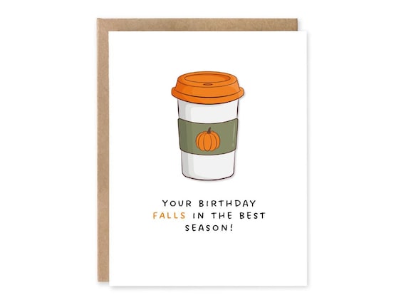 Fall Birthday Greeting Card