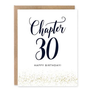 Carte du 30e anniversaire, carte d'anniversaire faite main pour le 30e anniversaire, carte du 30e chapitre