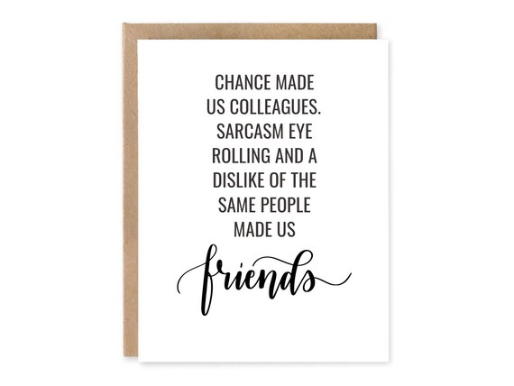 Chance Made Us Colleagues, Work Bestie Card, Leaving Work Card Colleague
