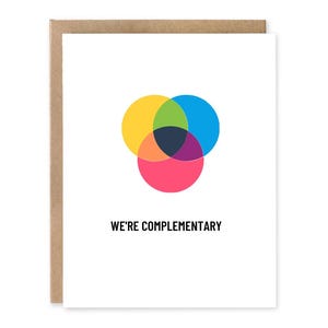 Nous sommes complémentaires, carte pour designer, carte de Saint-Valentin amusante, anniversaire de mariage amusante, carte mignonne pour mari, carte pour partenaire