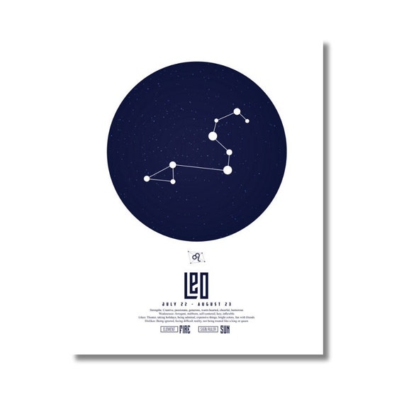 Virgo Zodiac Constellation digital download Art Print. - Birthday Gift - Unique Zodiac Gift