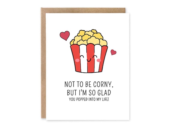 Funny Popcorn Anniversary Card