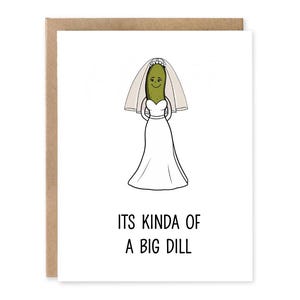 Carte de mariage amusante mignonne, carte de voeux drôle, carte de mariage, mariage de cornichons, carte de fiançailles drôle, jeux de mots sur la nourriture
