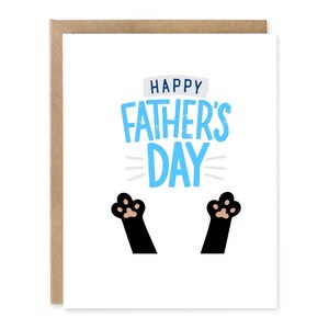 Joyeuse fête des pères avec un chat, carte drôle de fête des pères avec un chat, carte de papa de papa chat, cadeau pour papa chat, parent de chat, petit ami