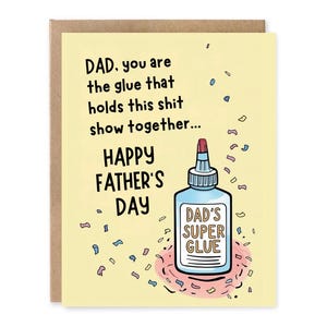 Carte de papa amusante, de la colle qui nous tient ensemble, carte de fête des pères coquine, cadeau pour papa, carte d'anniversaire de papa, carte de mari, carte pour enfants