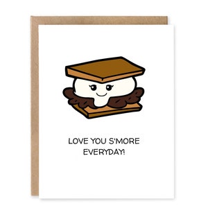Love You S'more Everyday / Carte de voeux S'mores / Carte de voeux nourriture