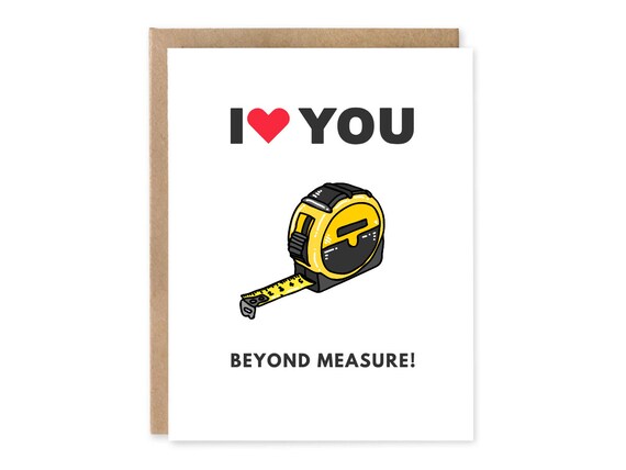 Love You Beyond Measure! | Minimal Blank Card for Someone Special | Friendship / Anniversary Card