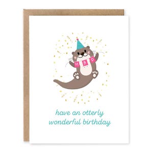 Carte de voeux d'anniversaire « Otterly Wonderful »
