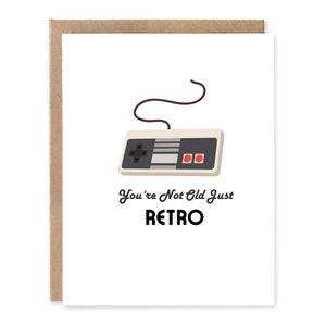 Je bent niet oud, alleen retro - wenskaart