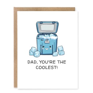 Lustige Vatertagskarte / Lustige Karte für Papa / Papa, du bist der Coolste / Punny Grußkarte