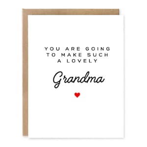 Carte future grand-mère, vous allez faire une si belle grand-mère, nouvelle carte de voeux de nounou, carte personnalisée pour future grand-mère