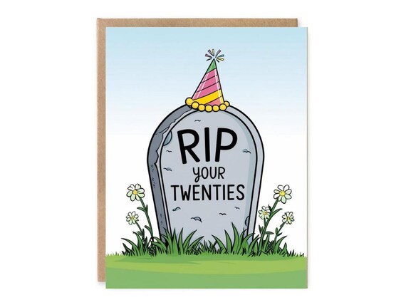 The RIP Your 20s Card, Rest in Peace Youth Card, Funny Birthday Card, So Old Birthday Card, 30th Birthday Card, Handmade Card