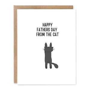 Joyeuse fête des pères avec un chat, carte drôle de fête des pères avec un chat, carte de papa de papa chat, cadeau pour papa chat, parent de chat, petit ami