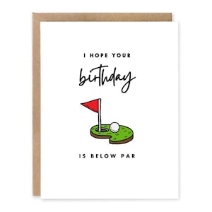 Carte d'anniversaire de golf