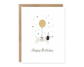 Divertente biglietto di auguri di compleanno per cani, regalo per papà cane