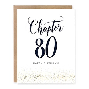 Carte du 80e anniversaire, carte d'anniversaire faite main pour 80e anniversaire, carte du 80e chapitre