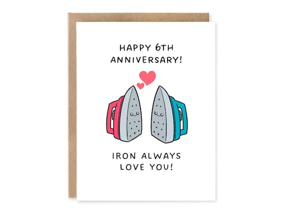 Happy 6th Anniversary Card