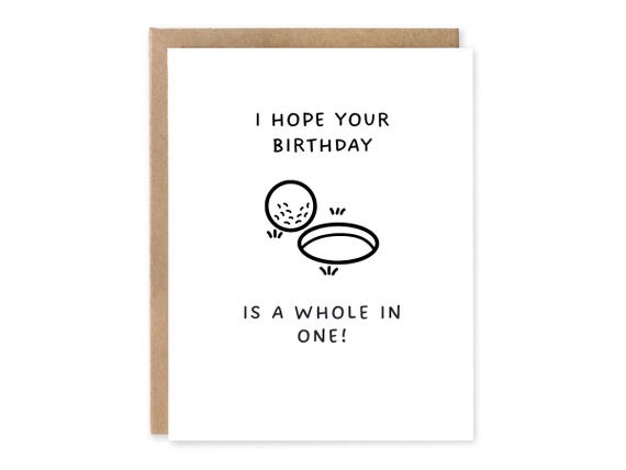 Golf Hole in One Birthday Card