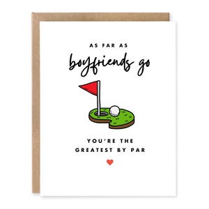 Cadeau de golf, carte de golf pour petit ami, en ce qui concerne les petits amis, vous êtes le meilleur par