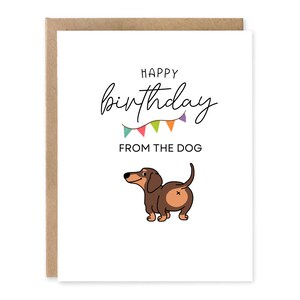 Cartão de aniversário do Dachshund | Cartão de aniversário engraçado | Cartão Cão Weiner