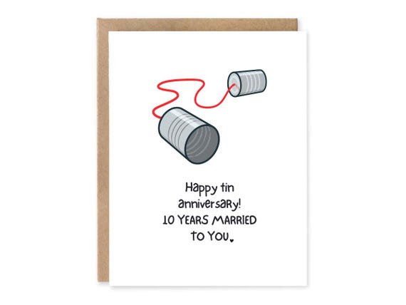 Funny 10th anniversary card