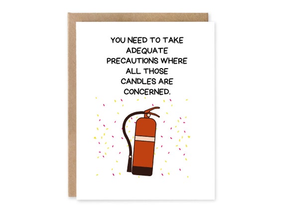 Birthday Card you need to take adequate precautions, gift for him, gift for her, funny bday card, handmade greeting cards