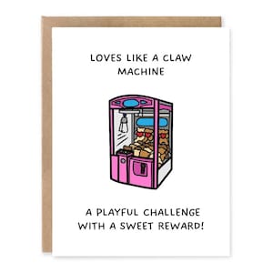 Carte mignonne d'amour de machine de | Vous êtes ma carte de chance | Carte d'anniversaire drôle | Joyeuse Saint-Valentin | Carte d'anniversaire pour lui | Carte d'amour