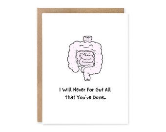 Funny Anatomy Thank You Card, Teacher, Doctor, Boss