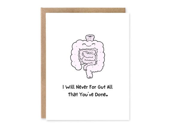 I Will Never For Gut All That You’ve Done Anatomy Card, Thank You, Teacher, Boss Appreciation, Doctor