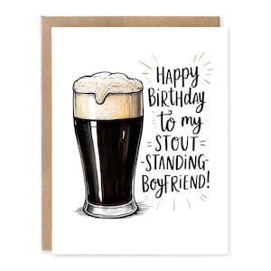 Carte de joyeux anniversaire pour petit ami, carte de petit ami solide, joyeux anniversaire. Cadeaux drôles pour lui, carte d'anniversaire de petit ami